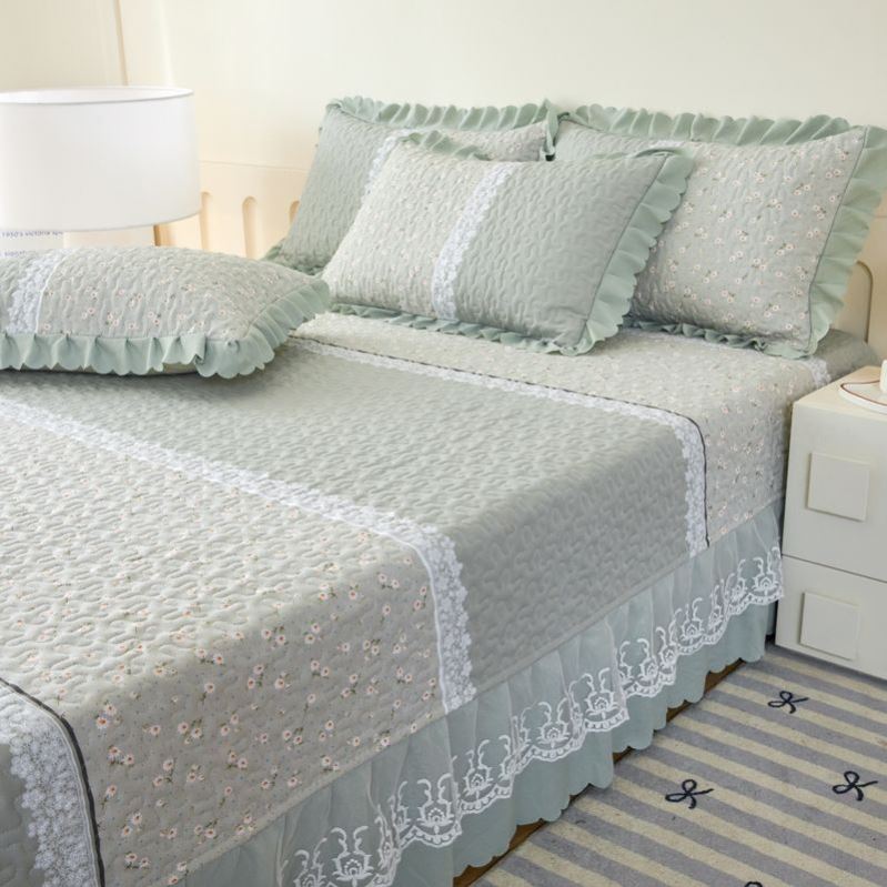 a类双层纱床盖单件2026新款四季通用榻榻米防滑夹棉床单人三件套3