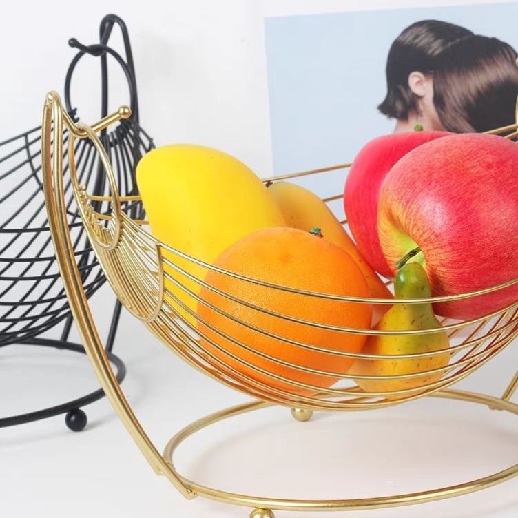 创意网红摇摇果篮ins家用客厅茶几水果盘铁艺现代零食盘轻奢简易