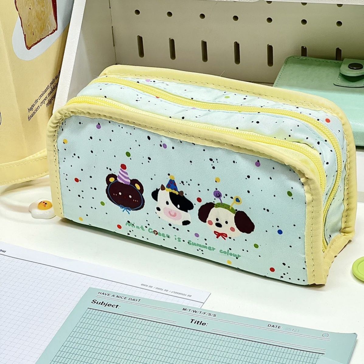 高中生笔袋大容量痛包女生高颜值铅笔盒可爱文具盒小清新谷子收纳