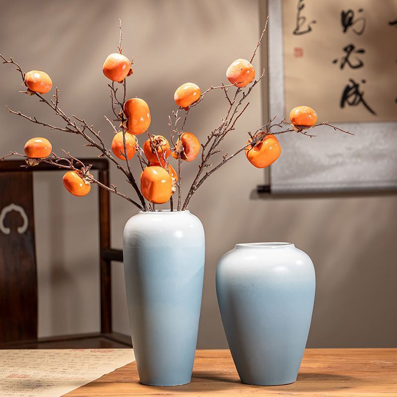 景德镇陶瓷大花瓶摆件客厅插花复古粗陶陶罐干花水养花瓶花盆清仓