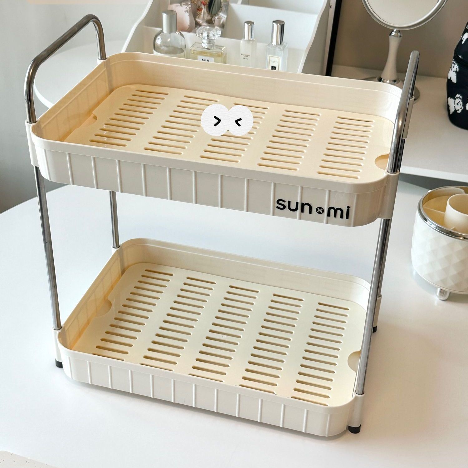 ins简约储物多功能杯子收纳双层置物架沥水托盘厨房客厅桌面架子