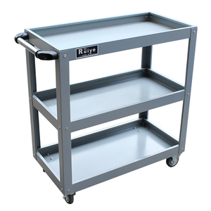 工具车大容量三层零件收纳手推车五金箱带门加厚静音多功能摆放架