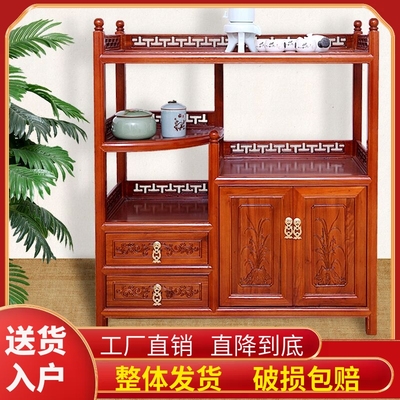 餐边柜实木茶水柜客厅酒柜储物柜沙发边柜玄关柜家用厨房微波炉柜