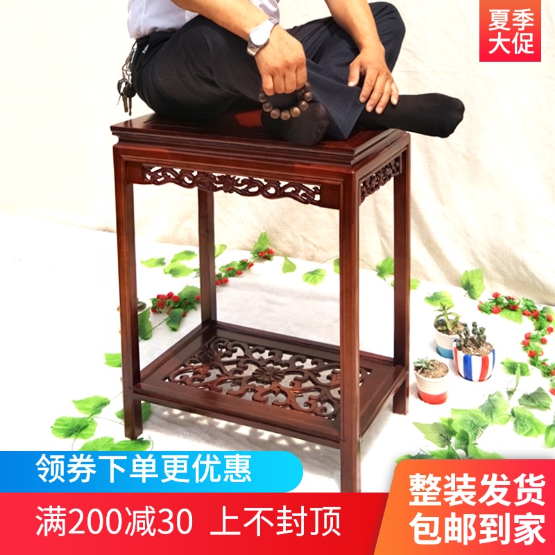 实木花架榆木鱼缸架子中式奇石桌客厅整装边几简约木质置物盆景架