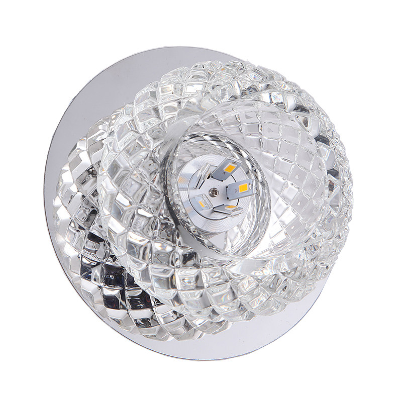 客厅圆形led射灯过道灯走廊灯玄关灯水晶天花灯3W筒灯吊顶灯具