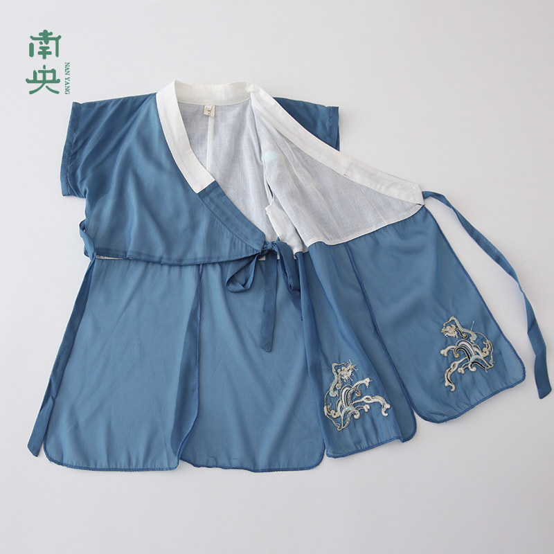 飞鱼服男童汉服夏季薄款中国风童装儿童唐装宋明制古装亲子演出服