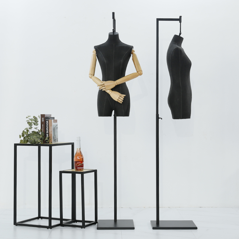 服装店橱窗吊挂模特道具女装半身人台展示架全身男装模特架子