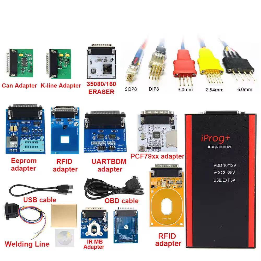 全套IPROG Pro V87 Full adapters Key Programmer Support IMMO