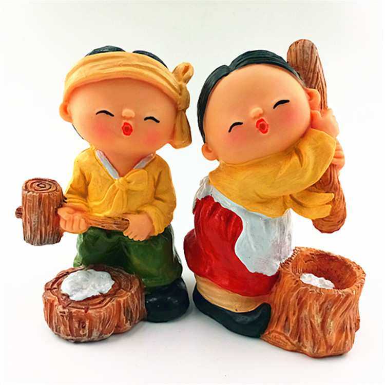 韩国民俗韩服树脂人偶朝鲜族娃娃摆件家居装饰品摆设情侣礼品礼物