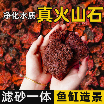天然火山石溪流鱼缸造景装饰套餐