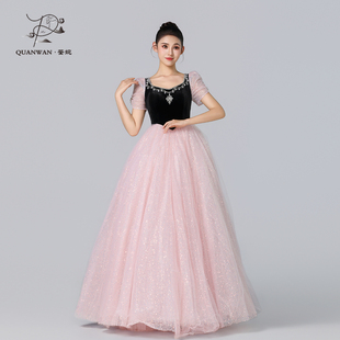 荃婉甜美公主裙泡泡裙年会礼服女生日派对歌手服装蓬蓬裙定制出租