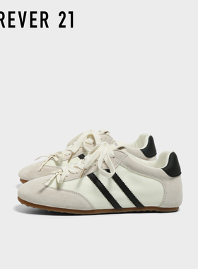 F21复古方头德训鞋女款2026新款春季内增高软底轻便赛车运动板鞋