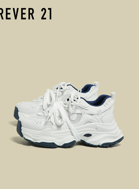 F21厚底老爹鞋女2025新款秋季增高休闲绑带配阔腿裤百搭运动鞋子