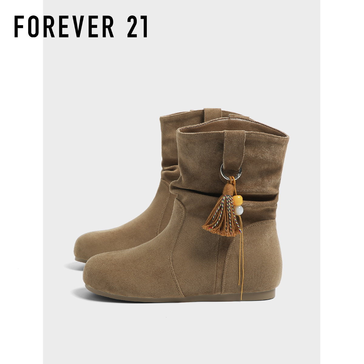 F21复古时装靴女2025新款