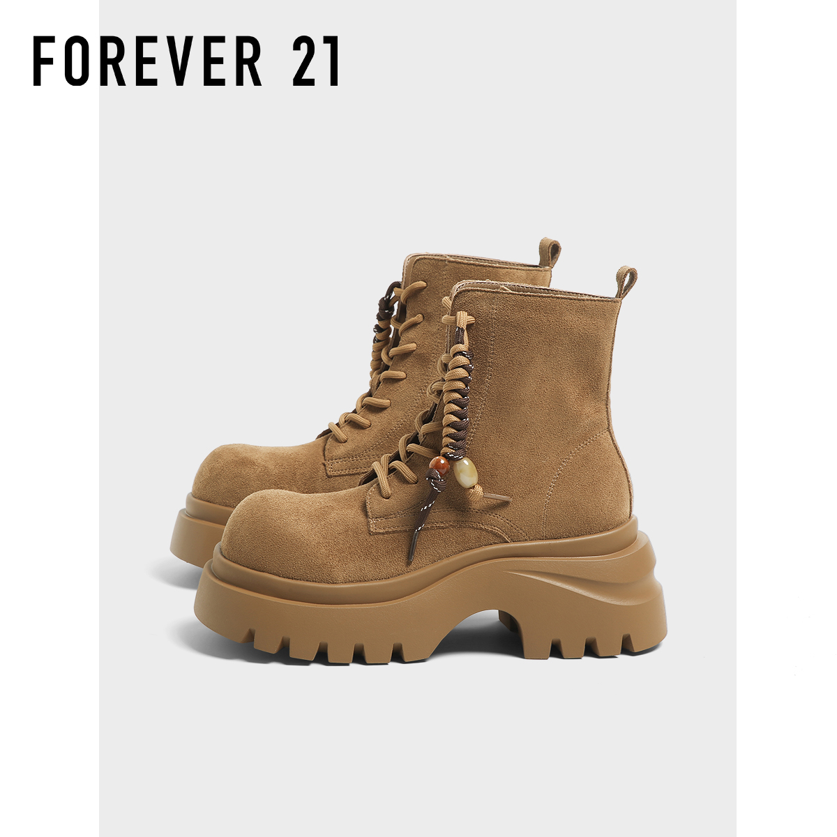 F21马丁靴女2025新款英伦风