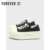 F21超厚底黑色帆布鞋 两穿一脚蹬增高低帮半拖板鞋 女2026新款 春季