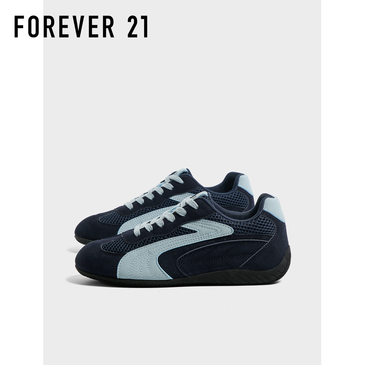 F21蓝色运动鞋女款2025新款