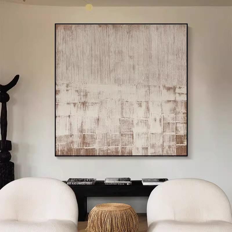 侘寂风叙利亚风格高级感餐厅装饰画客厅沙发背景墙正方形艺术壁画