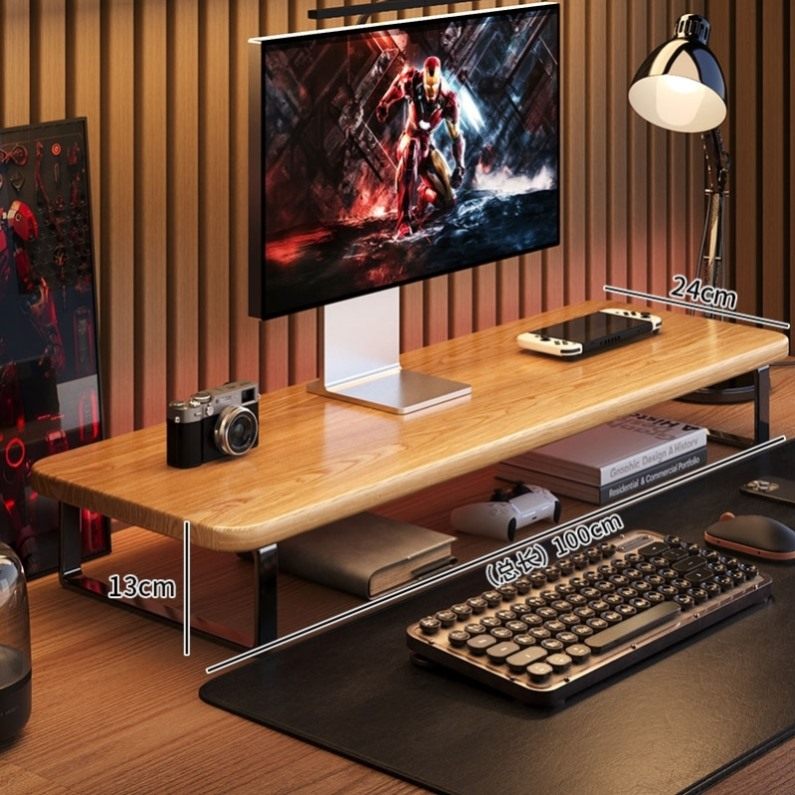 电竞房台式电脑显示器增高架置物架桌面收纳架托架加长笔记本支架