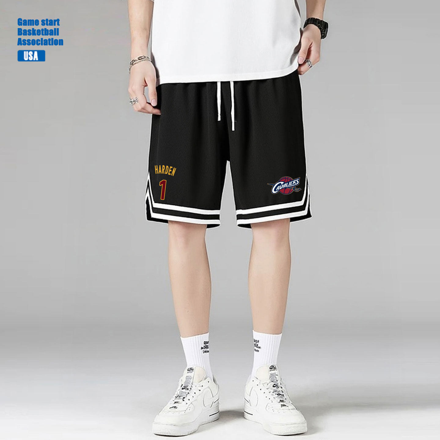 美式篮球青少年训练骑士队哈登球裤投篮运动速干短裤男夏季宽松