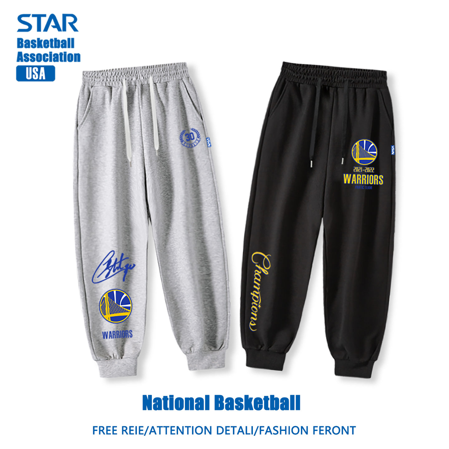 勇士队库里巴特勒美式篮球长裤