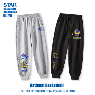 男美式 长裤 男款 卫裤 子 勇士队库里巴特勒周边同款 运动束脚裤 篮球裤