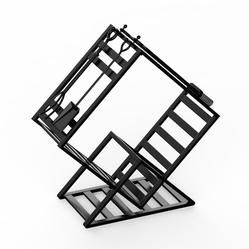 家居美式乡村壁炉柴火架火柴架家居用铁艺火炉工具四件套
