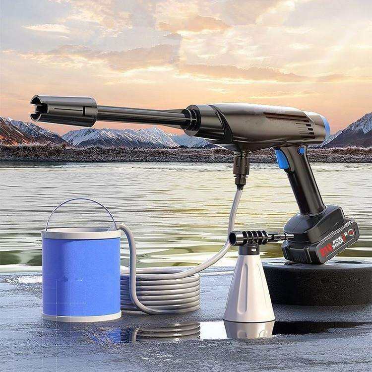 C热销家用无线洗车机便携车载锂电洗车水枪自吸水高压清洗机