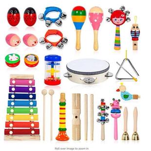 现货奥尔夫儿童打击乐器表演音乐教具幼儿园音乐教具24件套装组合