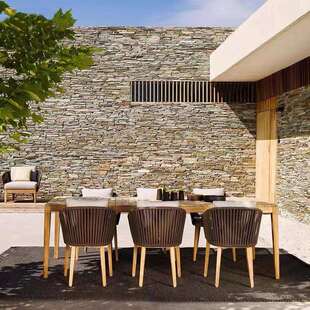 户外塑木桌椅组合家具露台庭院露天休闲阳台花园茶桌防水防晒餐桌