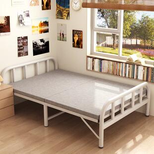 折叠床单人床卧室家用1米2双人床1米5简易成人出租房临时床铁架床