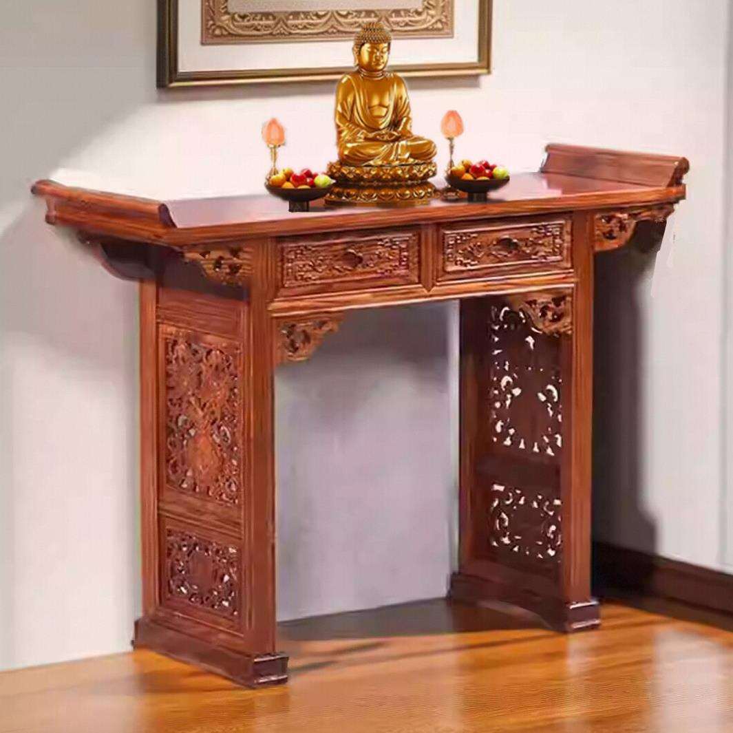 实木条案新中式中堂家用香火翘头案香案条几佛台供桌神台条机工厂