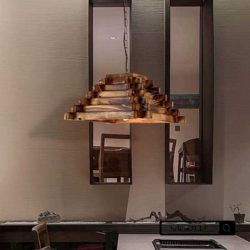 复古工业风创意个性竹编吊灯餐馆茶楼民宿餐厅吧台日式竹艺吊灯具