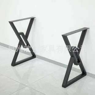 创意桌子腿支架铁艺桌腿时尚桌脚书桌铁支架餐桌办公桌五金家具腿