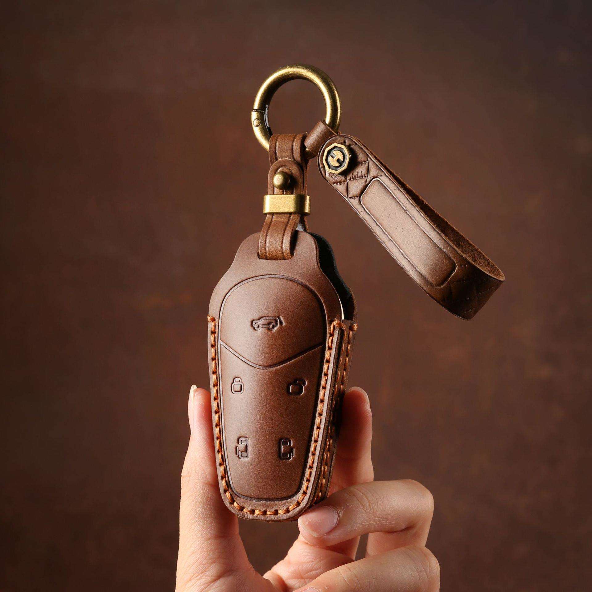 适用2024款岚图梦想家PHEV/EV追光PHEV汽车钥匙套全包真皮壳扣