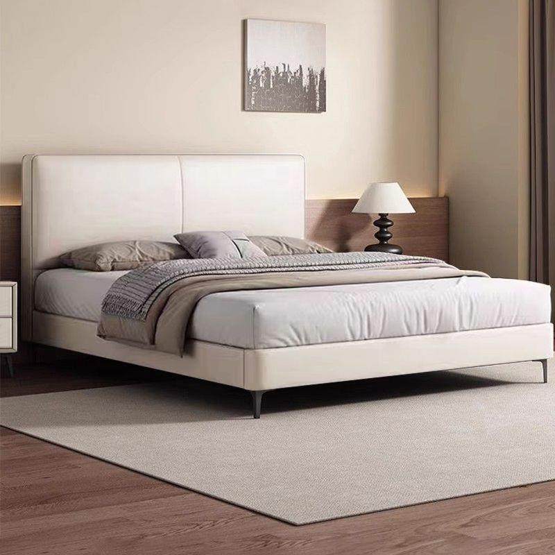 超薄床头床轻奢意式主卧皮床现代简约1.5双人床真皮储物小户型