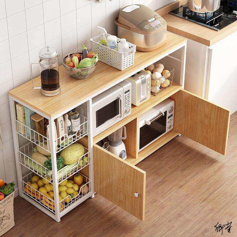 切菜桌后厨厨房多功能餐厅锅具收纳架落地烤箱支架打包台面