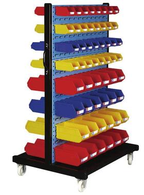 ASONE经济型整理架背挂零件盒CC-3150-01蓝色收纳盒