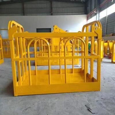 建筑外墙作业自动平衡吊车高空吊篮配备动向轮带臂旋转