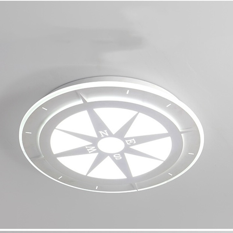 LED护眼卡通指南针时钟吸顶灯