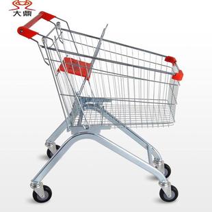 超市卖场购物车金属手推车商场便利店带凳购物手推车