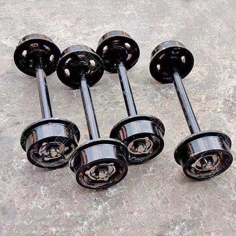 平板车轨道轮对井下运输铸钢锻造矿车轮对矿用隧道小窑用窑车轮对