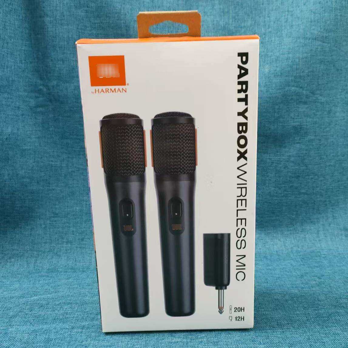 无线麦克风WIRELESSMICROPHONE一拖二PartyBox外贸音响话筒