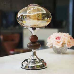 中古实木宫廷台灯可充电触摸开关书房卧室床头灯装饰氛围感小夜灯