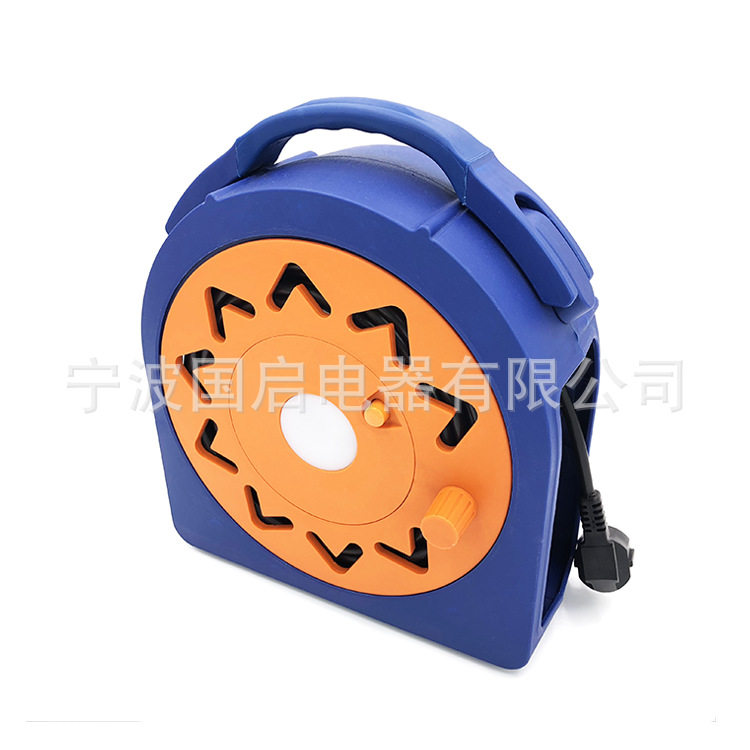 线盘带LED灯拖线盘移动电缆卷线盘绕线盘空盘线轴工业级耐用线圈