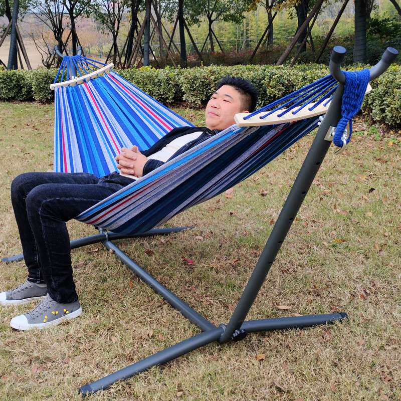 吊床支架户外室内可拆卸折叠铁架子秋千家用支架露营野外睡觉铁架