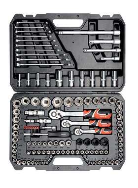 YATO/易尔拓120件套公英制套筒扳手组套机修工具套装YT-38801