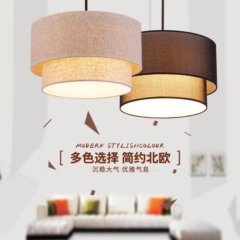 新中式现代客厅布艺吊灯简约个性卧室餐厅书房茶楼茶室中式吊灯
