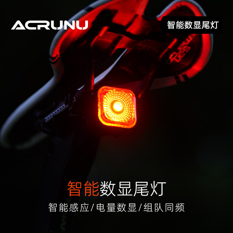 ACRUNU自行车尾灯单车夜骑智能感应刹车灯公路车骑行防水警示尾灯