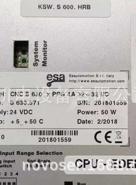 ESA电源CNC S 630 X PPG 4A 32+32I/O S630.571 24VDC  CNCS630